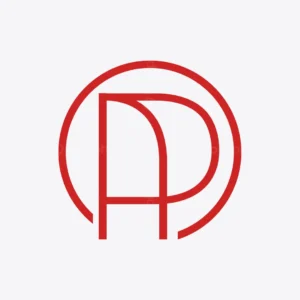 Modern AP or PA Circle Monogram