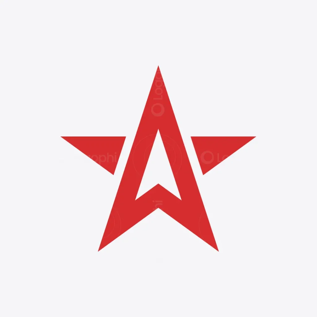 A Star Geometric Logo for sale
