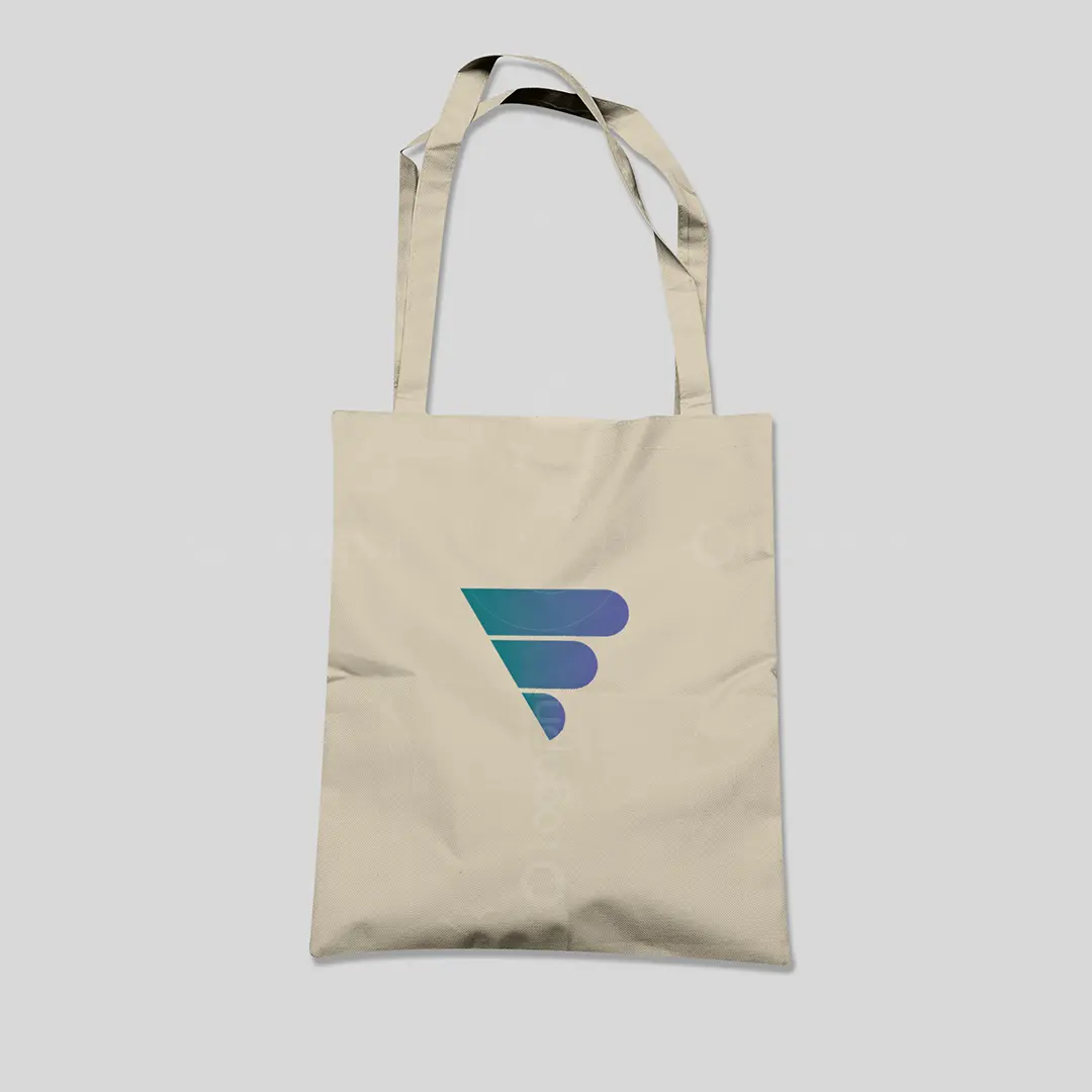 Abstract F Wing Logo for sale Bag Mockup