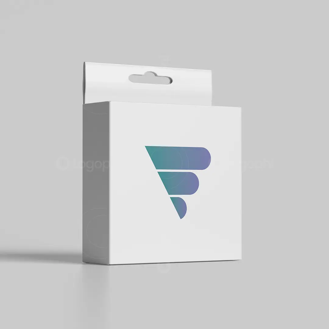Abstract F Wing Logo for sale Box Mockup