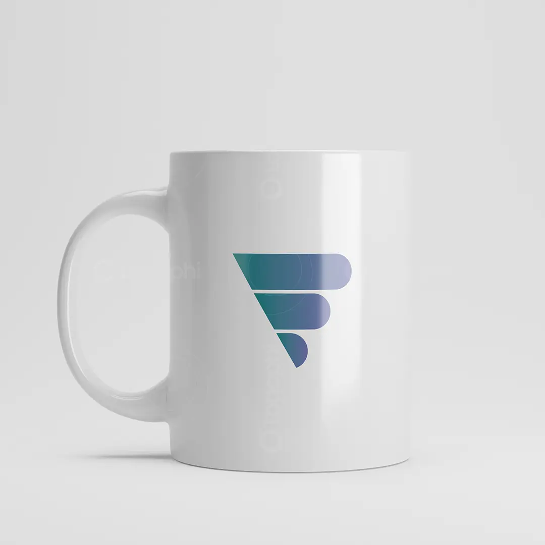 Abstract F Wing Logo for sale Mug Mockup