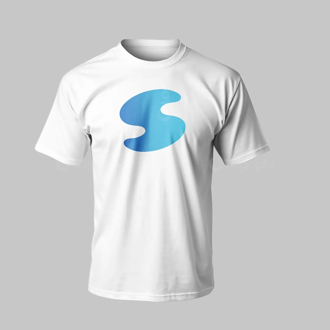 Abstract Fluid S Logo for sale T-Shirt Mockup