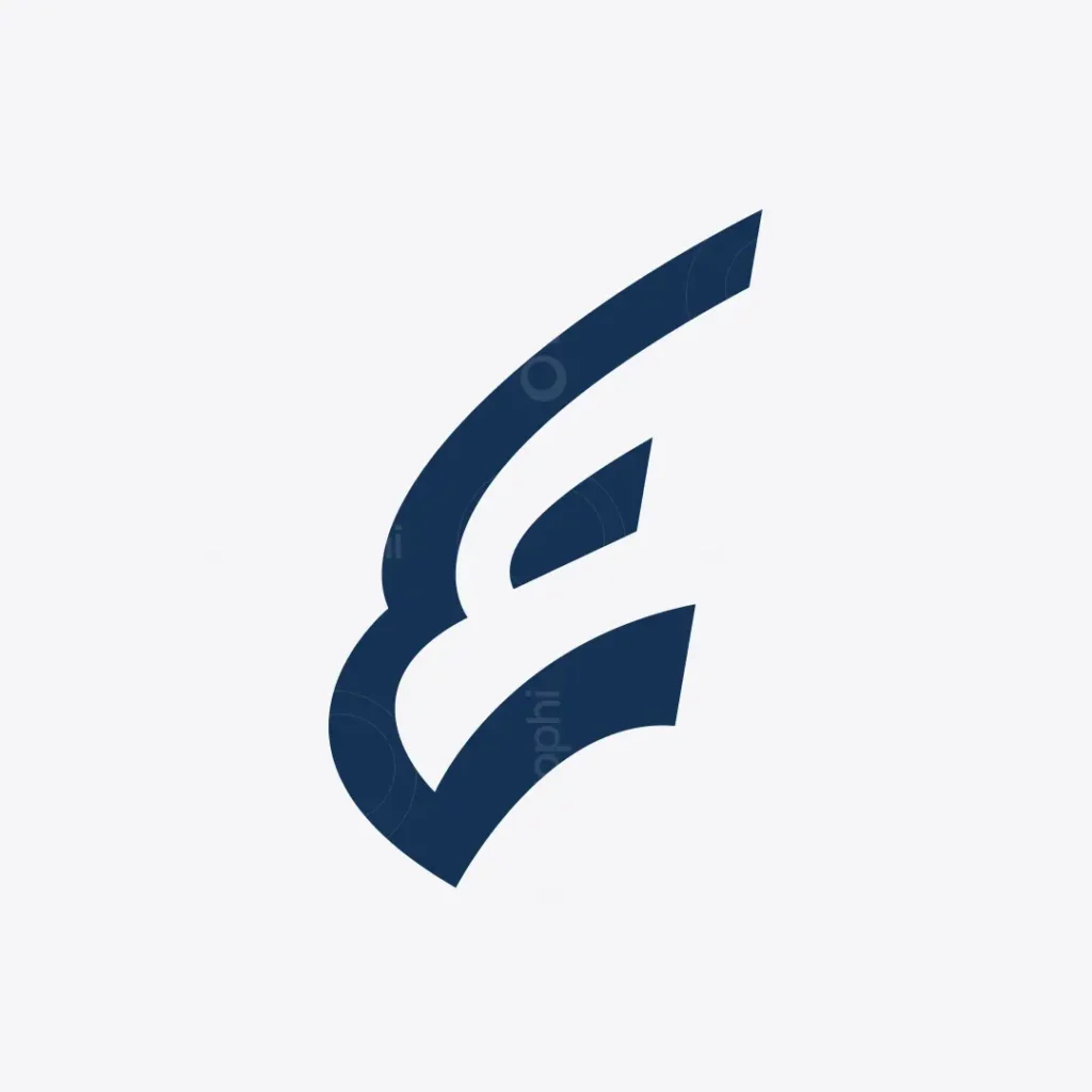 Abstract Letter E Eagle Logo for sale