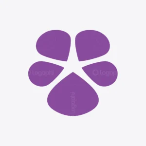 Abstract Violet Flower Logo for sale