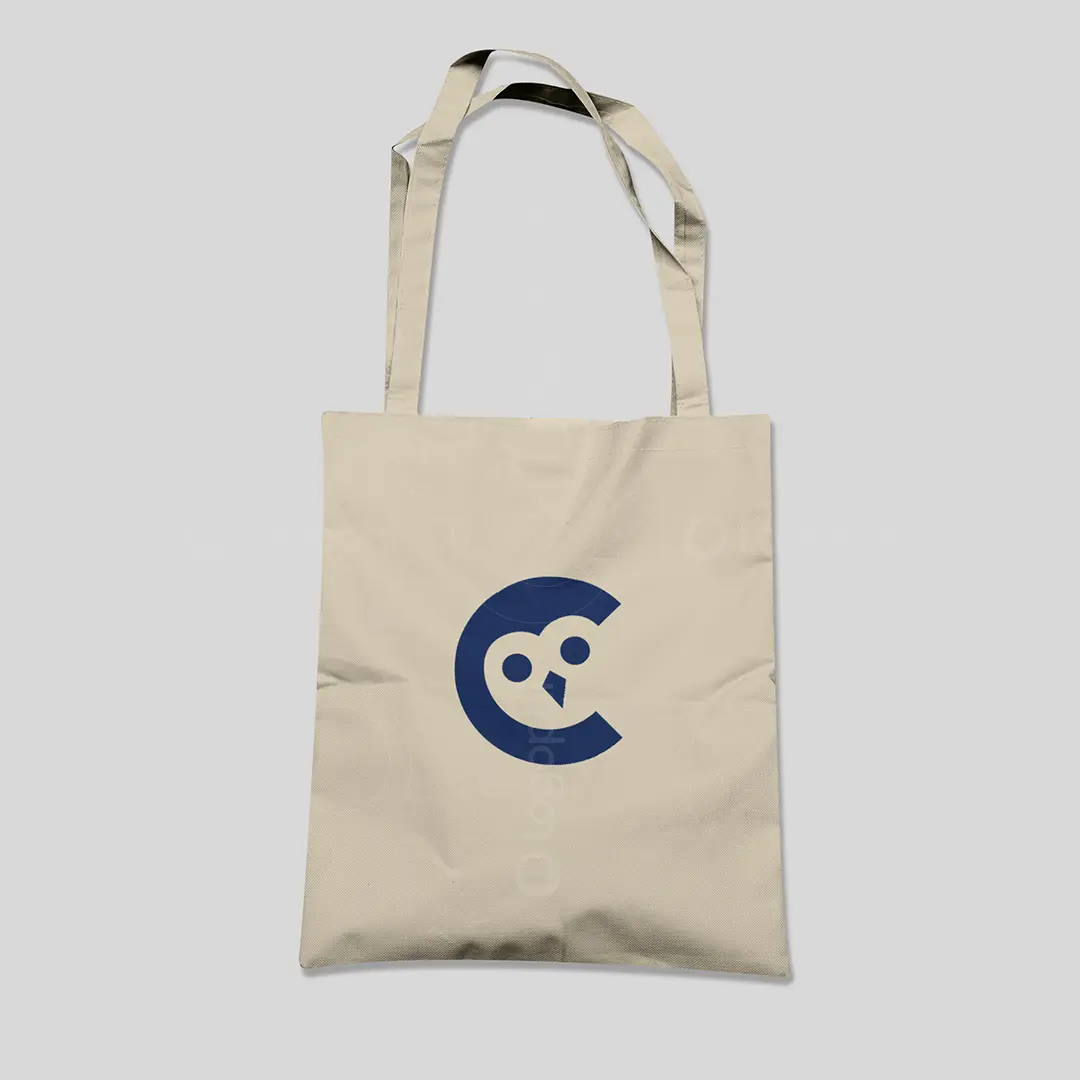 C Letter Owl Logo for sale Bag Mockup