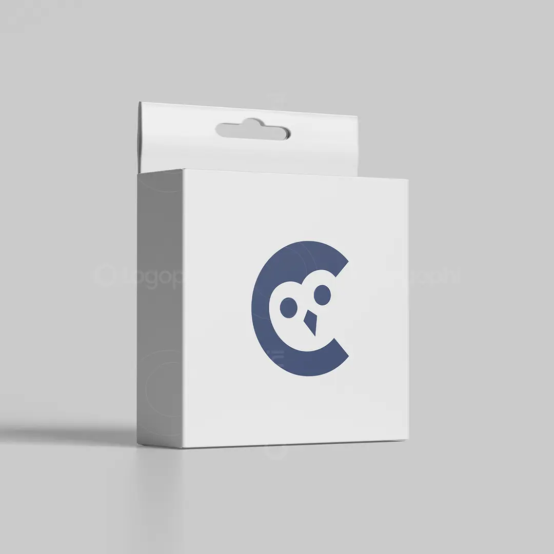 C Letter Owl Logo for sale Box Mockup
