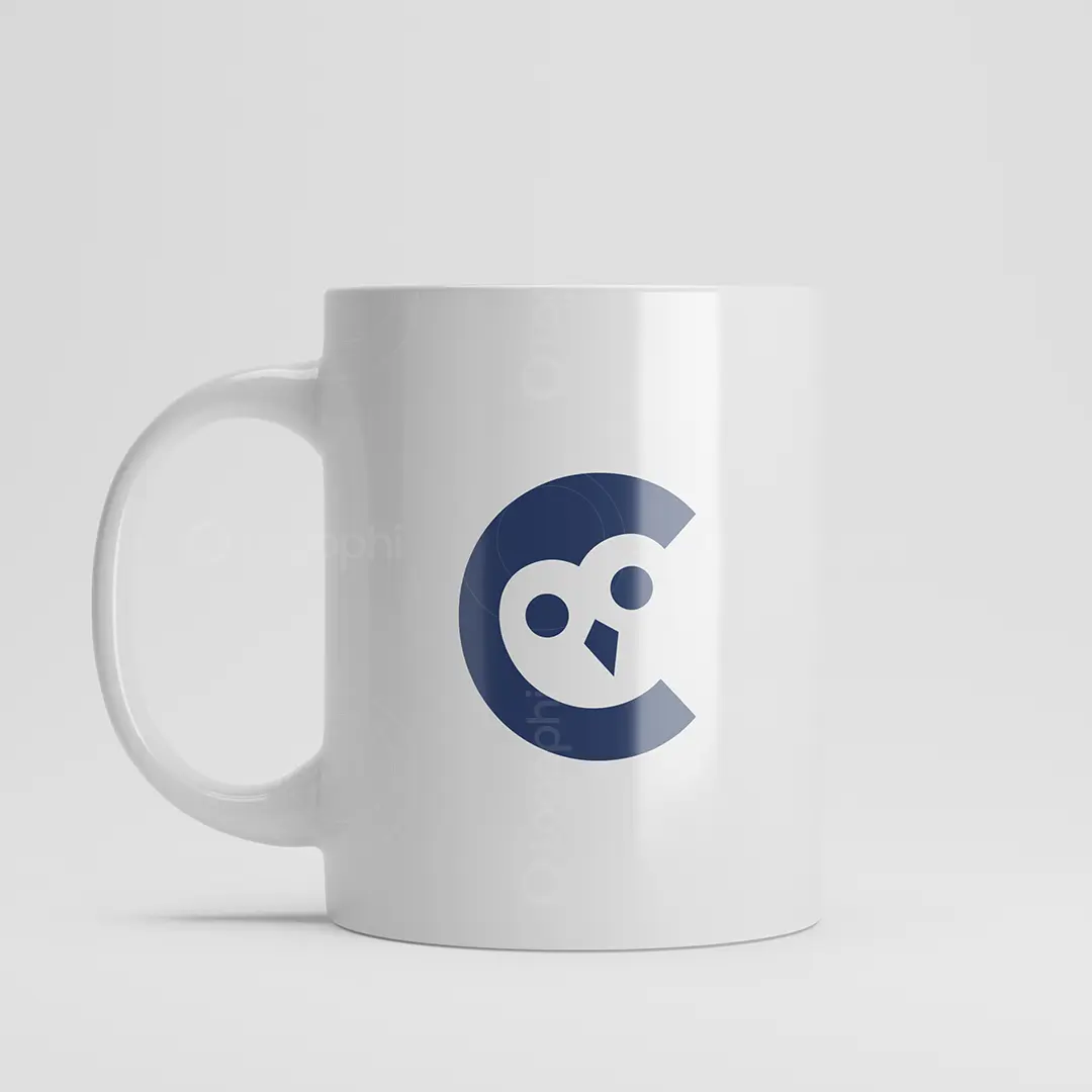 C Letter Owl Logo for sale Mug Mockup