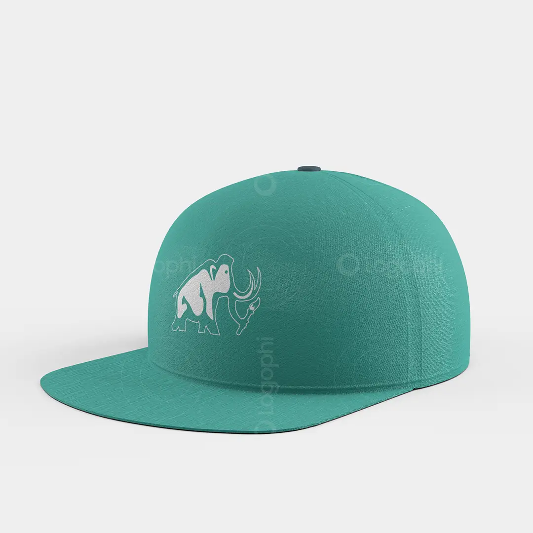 Creative Mammoth with brush logo for sale mockup hat