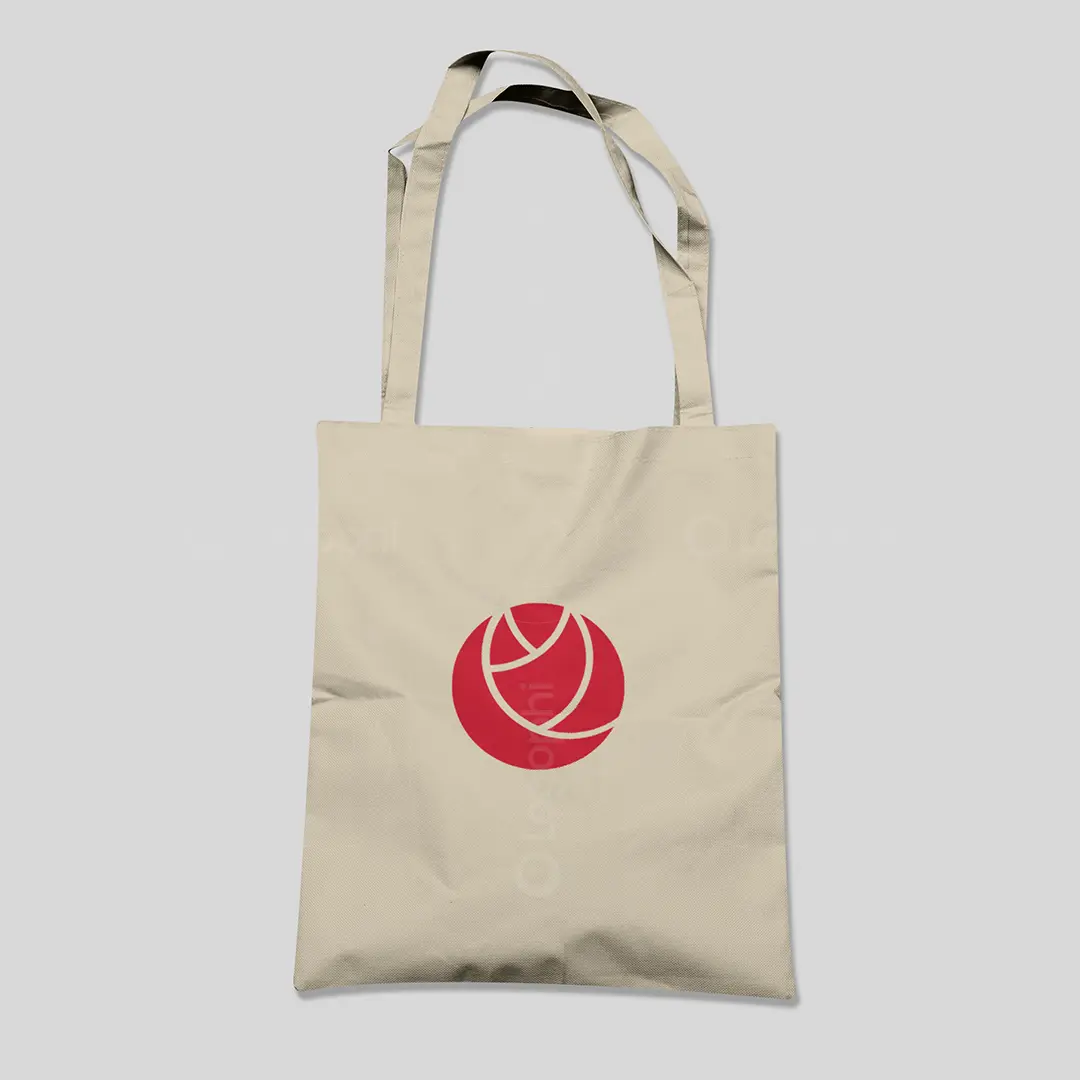 Elegant Abstract Rose Logo for sale Bag Mockup