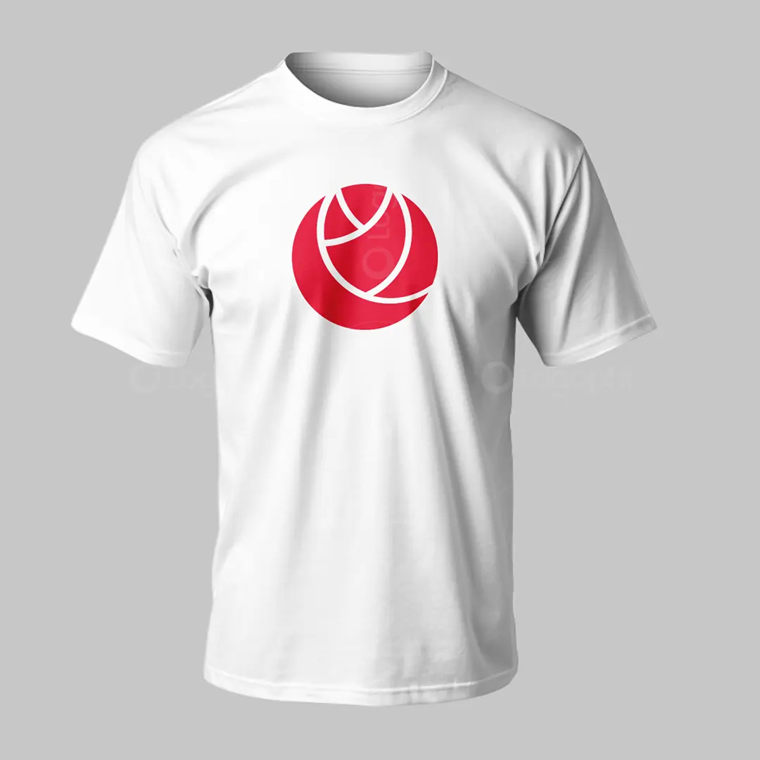 Elegant Abstract Rose Logo for sale T-Shirt Mockup