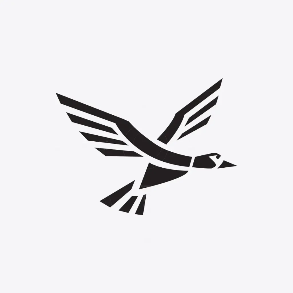 Flying Mallard Silhouette Logo For sale