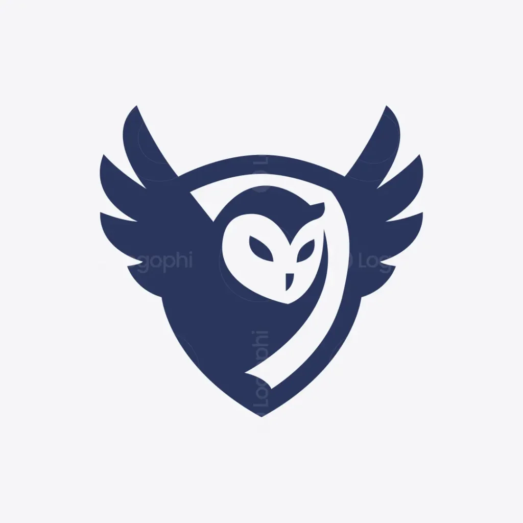 Flying Owl Shield Logo for sale