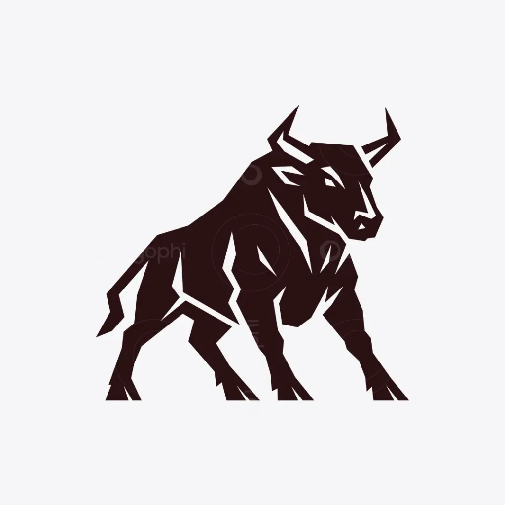 Geometric Bull Power Logo for sale