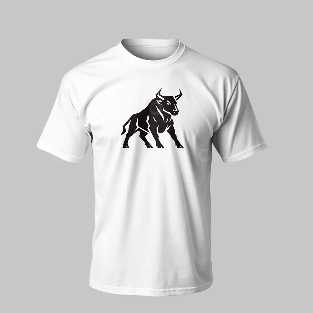 Geometric Bull Power Logo for sale T-Shirt Mockup