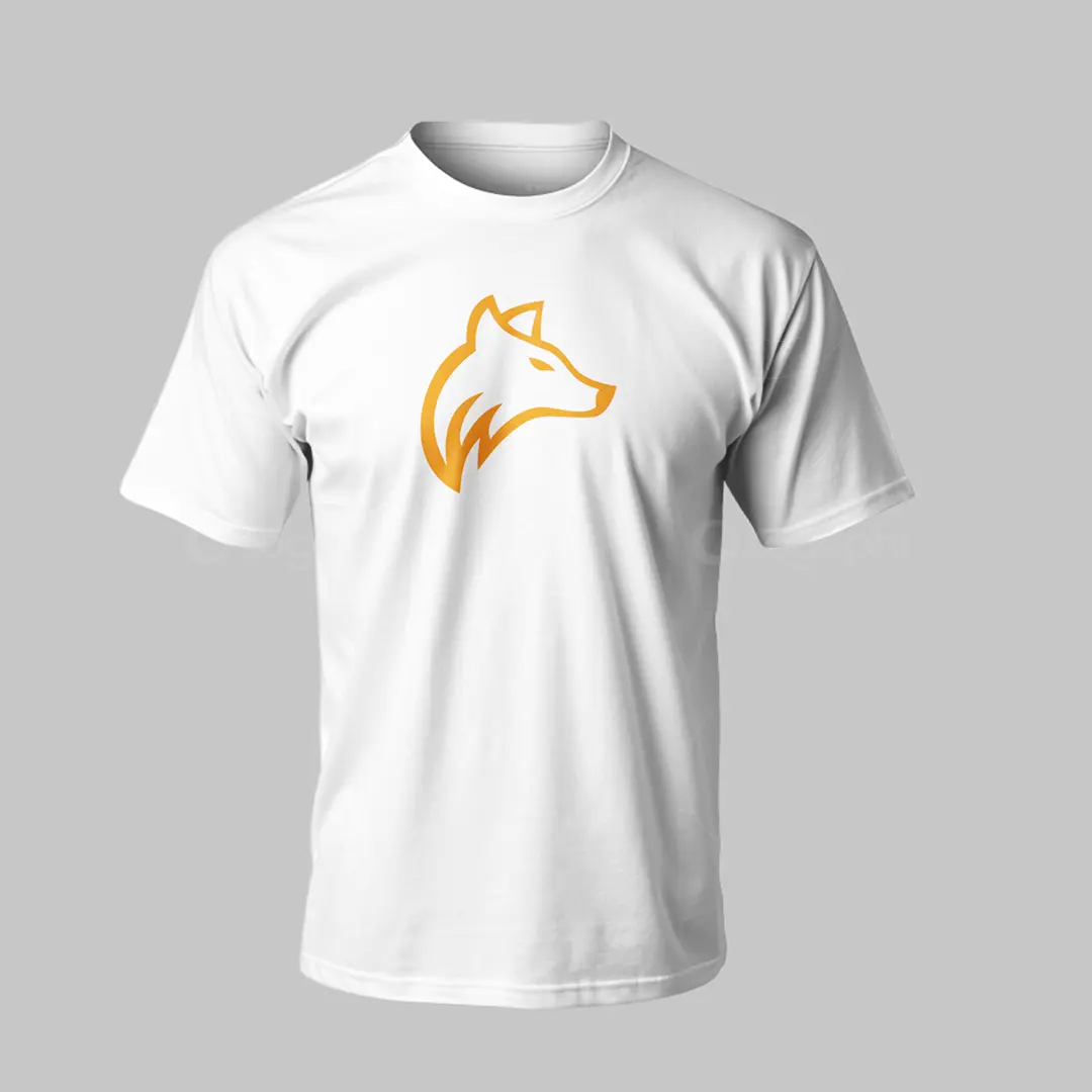 Geometric Fox Head Logo for sale T-Shirt mockup