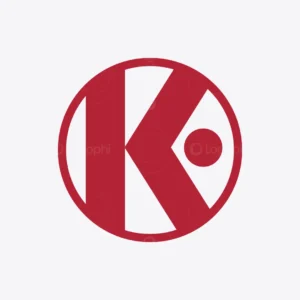 Geometric Letter K in Circle Logo for sale