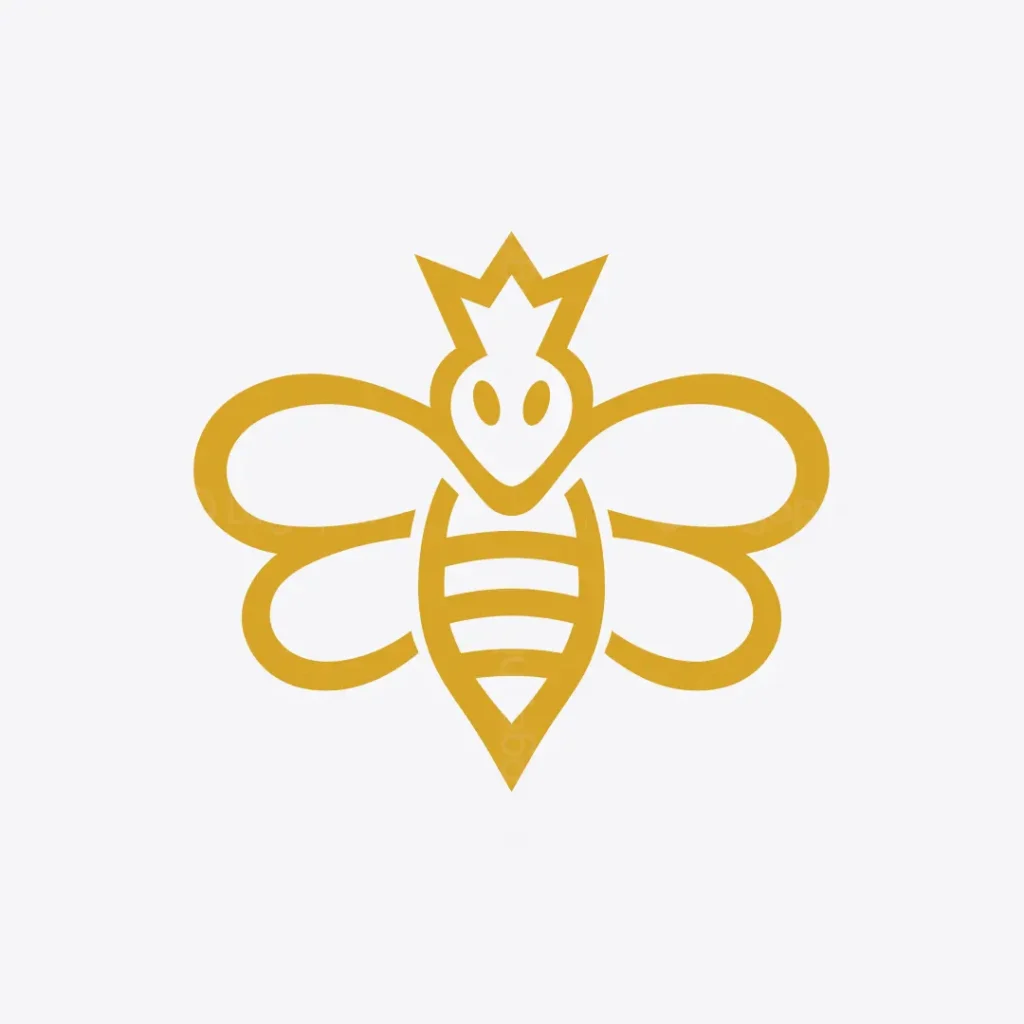 Golden Crown Bee Logo for sale