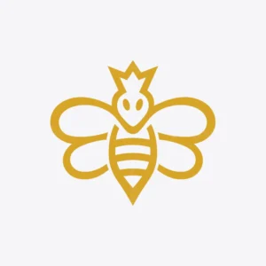 Golden Crown Bee Logo for sale
