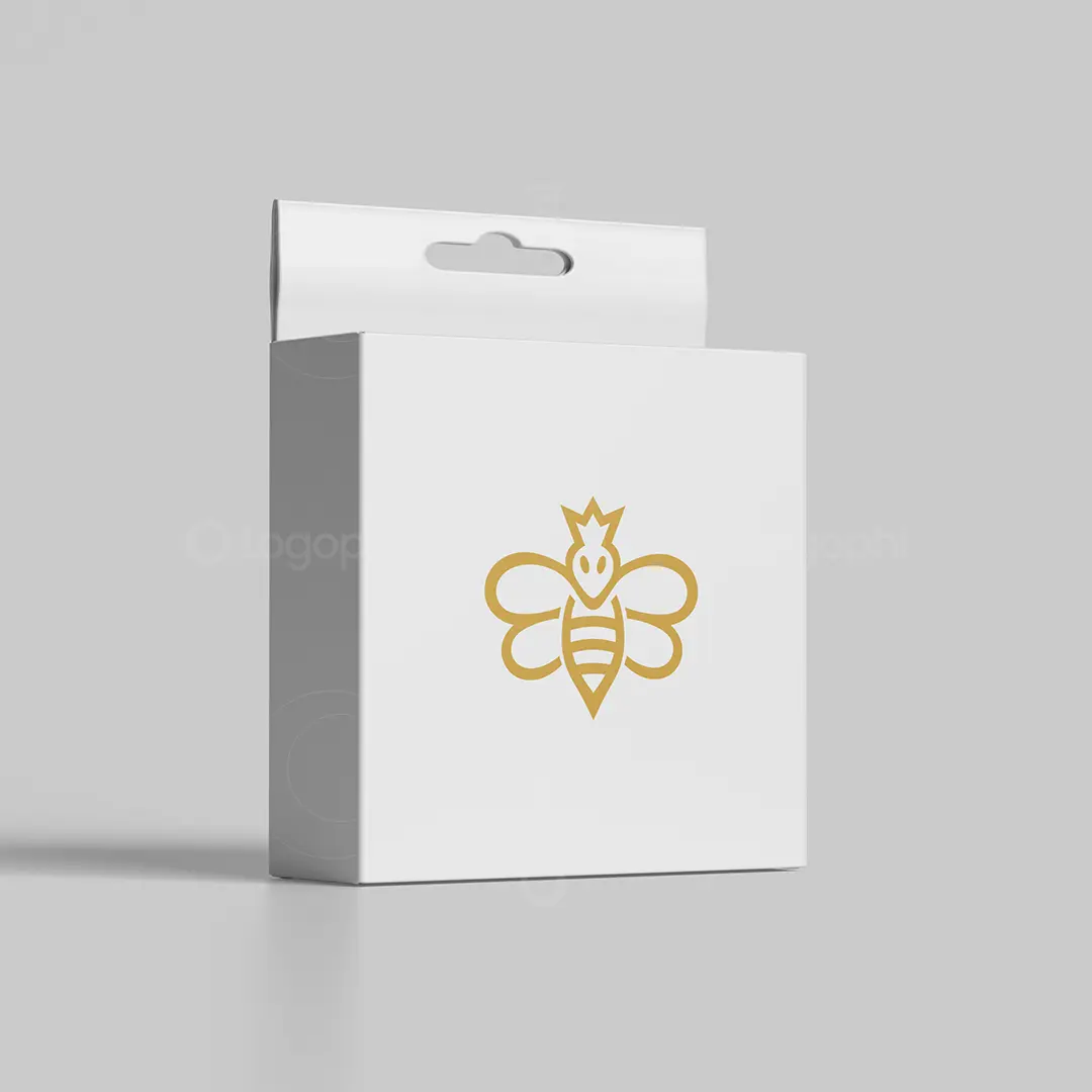 Golden Crown Bee Logo for sale Boxg Mockup