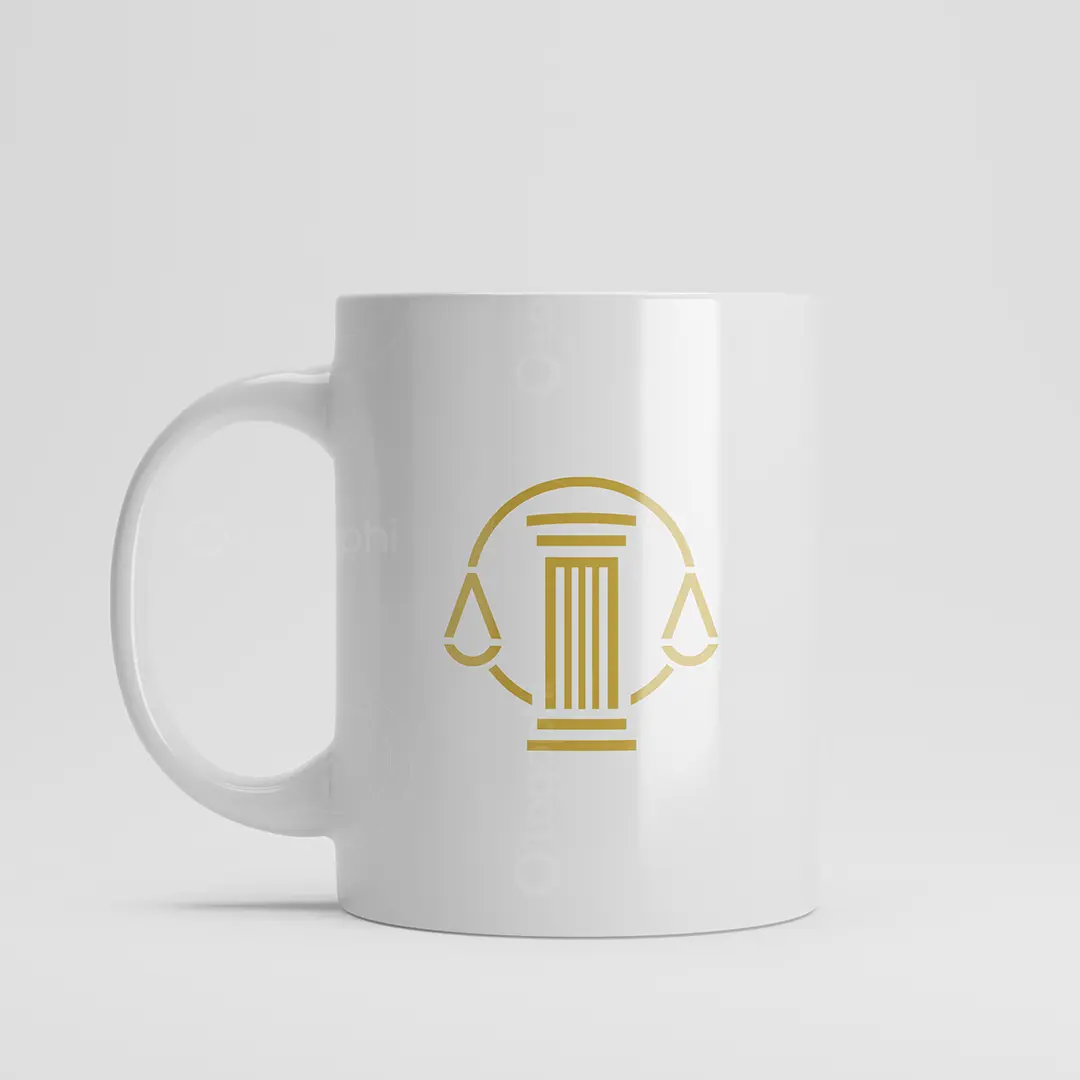 Justice Pillar Logo - Law and Balance Symbol for sale MugMockup