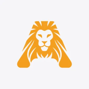 Letter A Lion Head Monogram Logo for sale