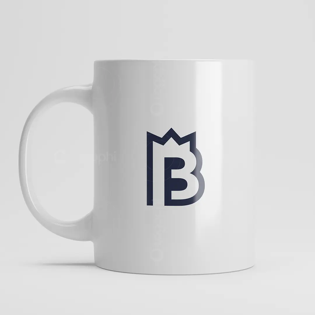 Letter B Crown Logo for sale Mug Mockup