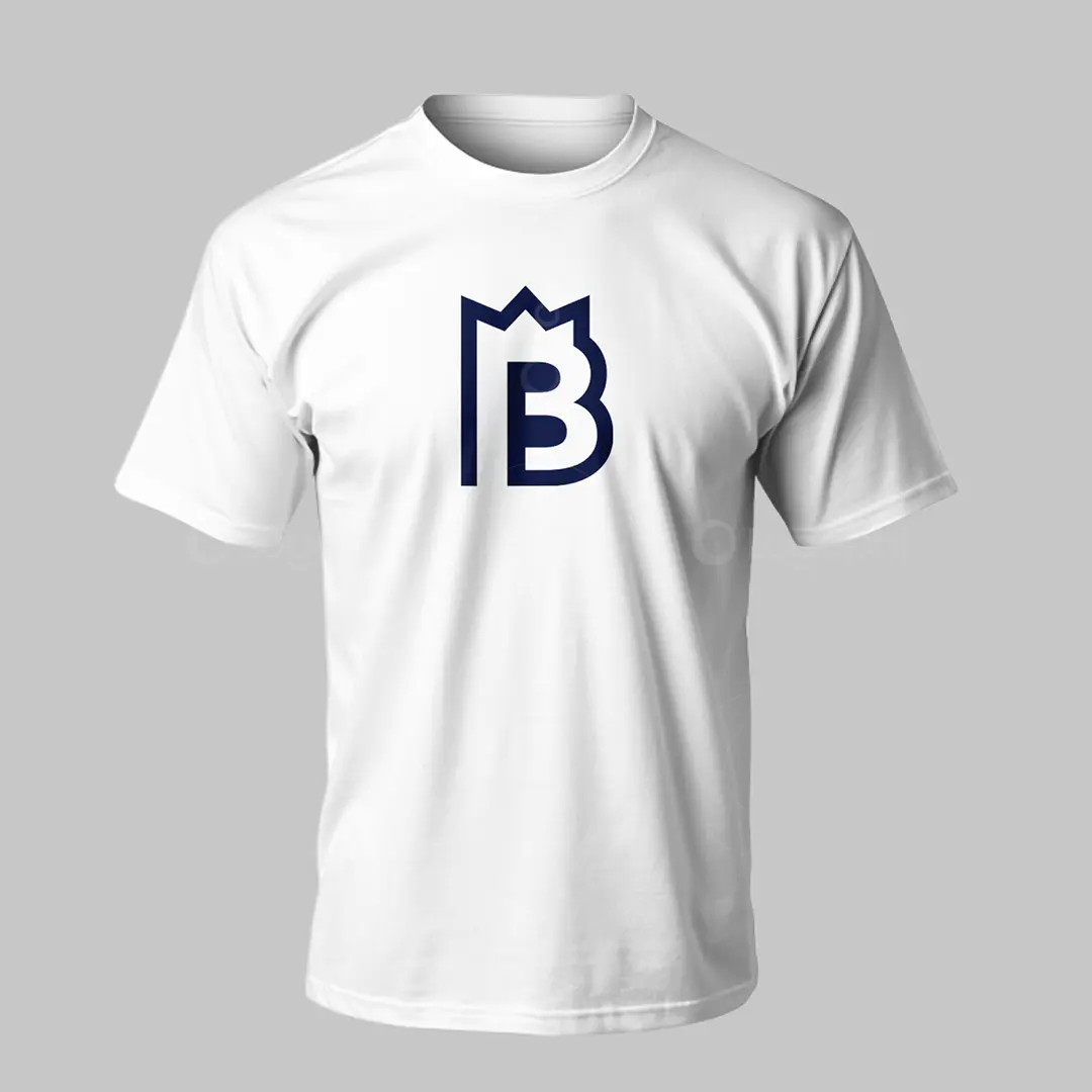 Letter B Crown Logo for sale T-Shirt Mockup