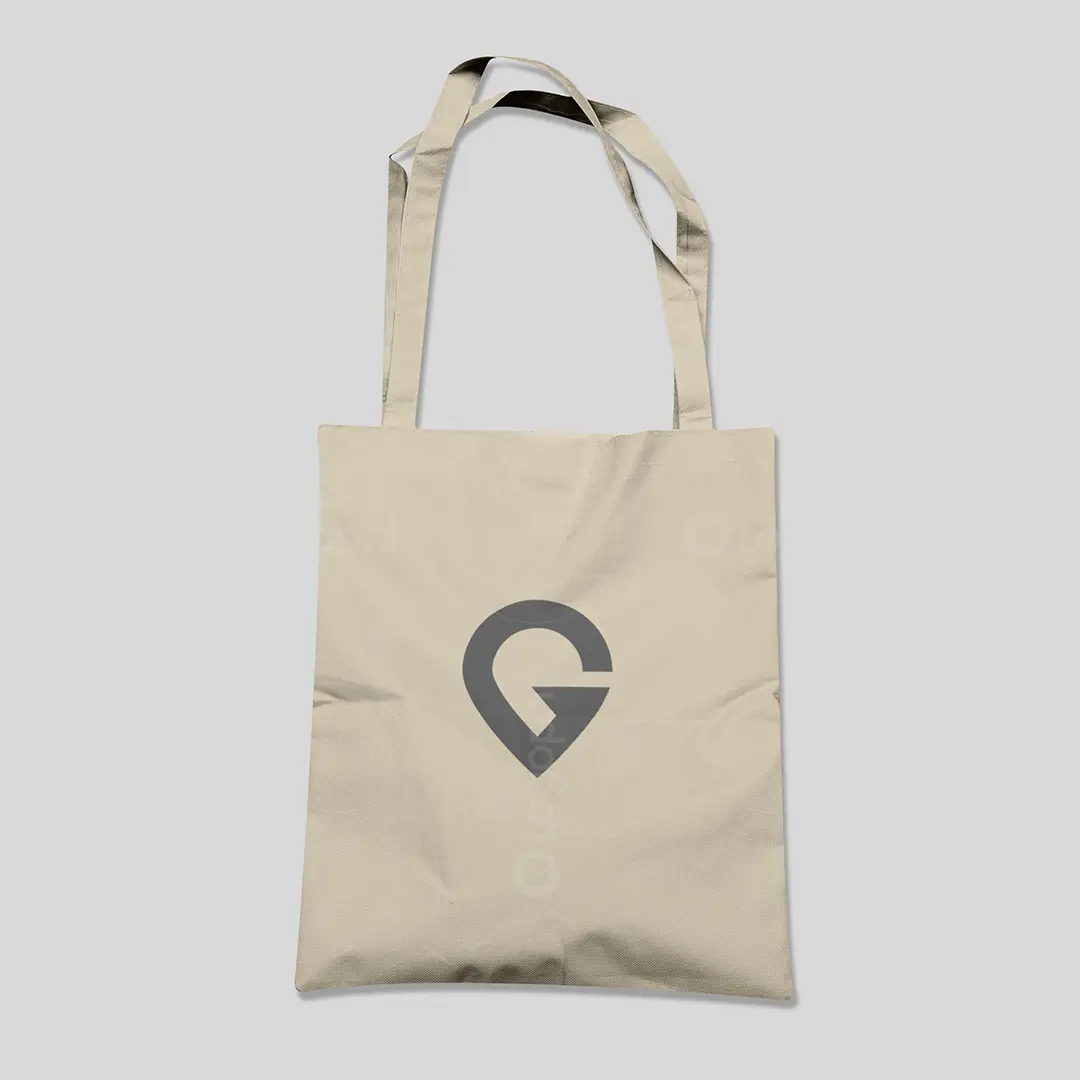 Letter G Map Pin Logo for sale Bag Mockup
