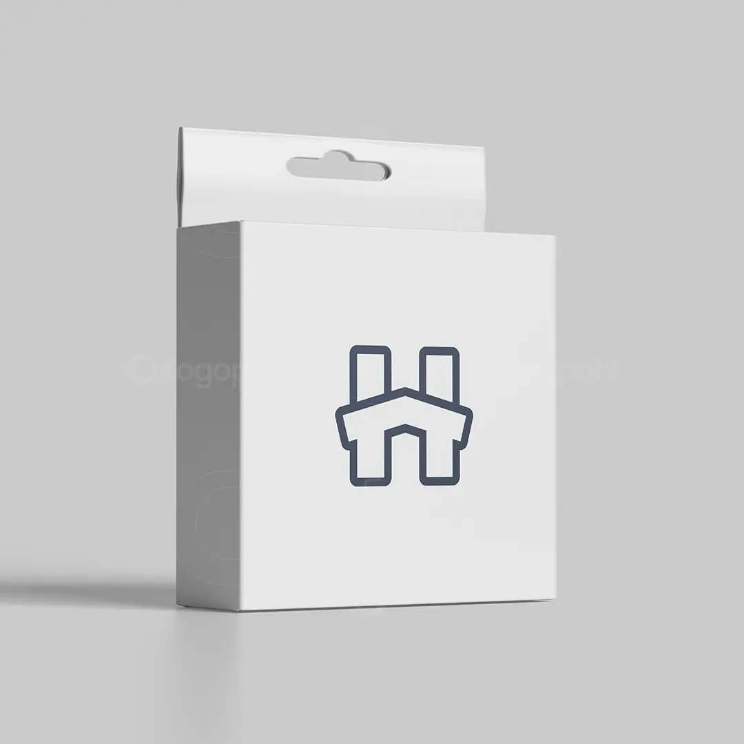 Letter H House Logo for sale Box Mockup