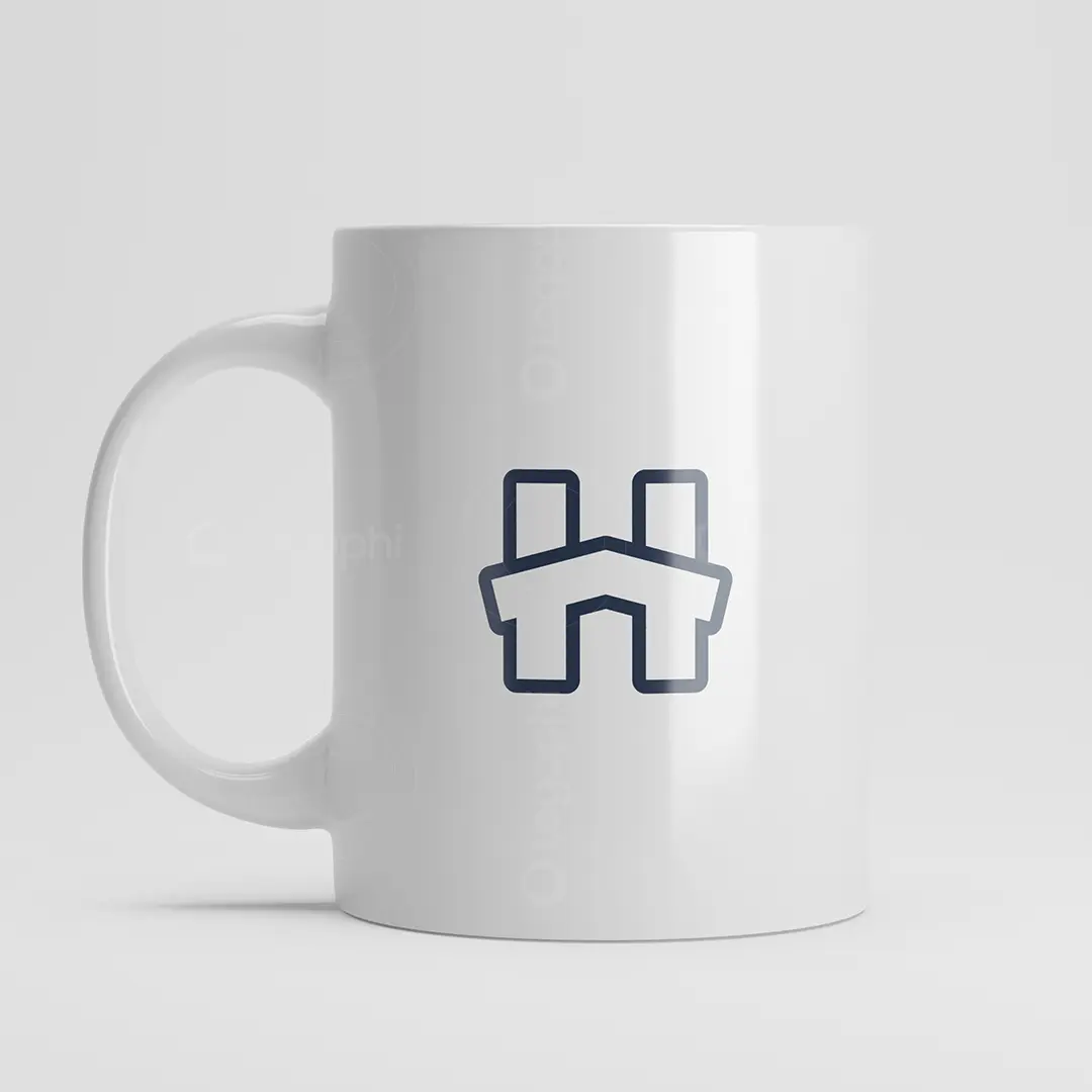 Letter H House Logo for sale Mug Mockup