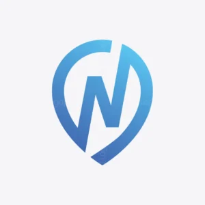Letter N in Pin One-Line Logo for sale