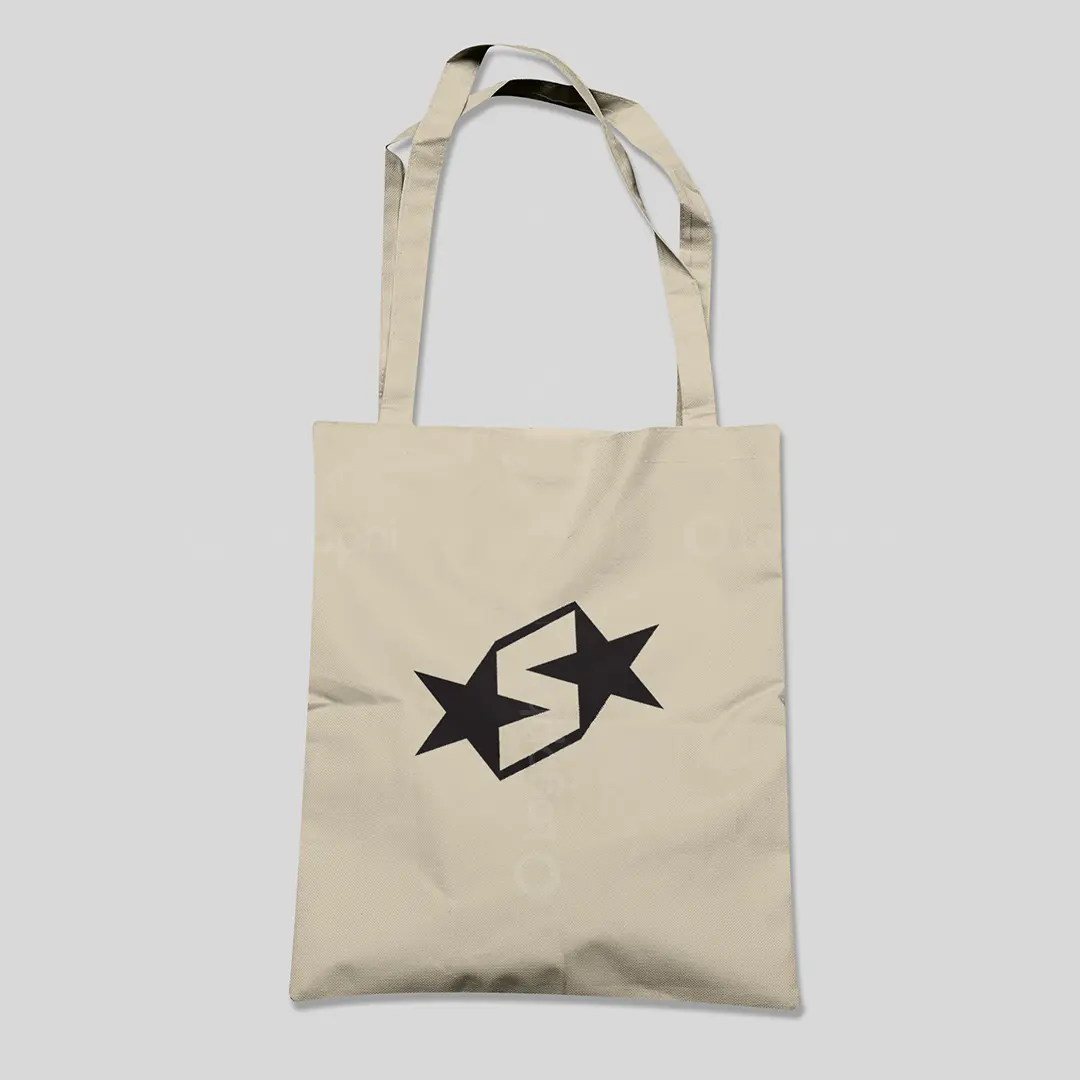 Letter S Stars Logo for sale Bag Mockup