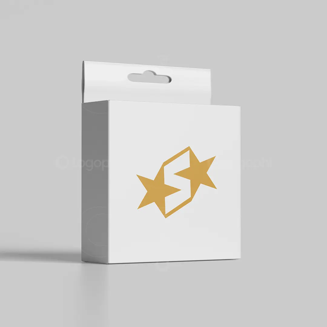 Letter S Stars Logo for sale Box Mockup