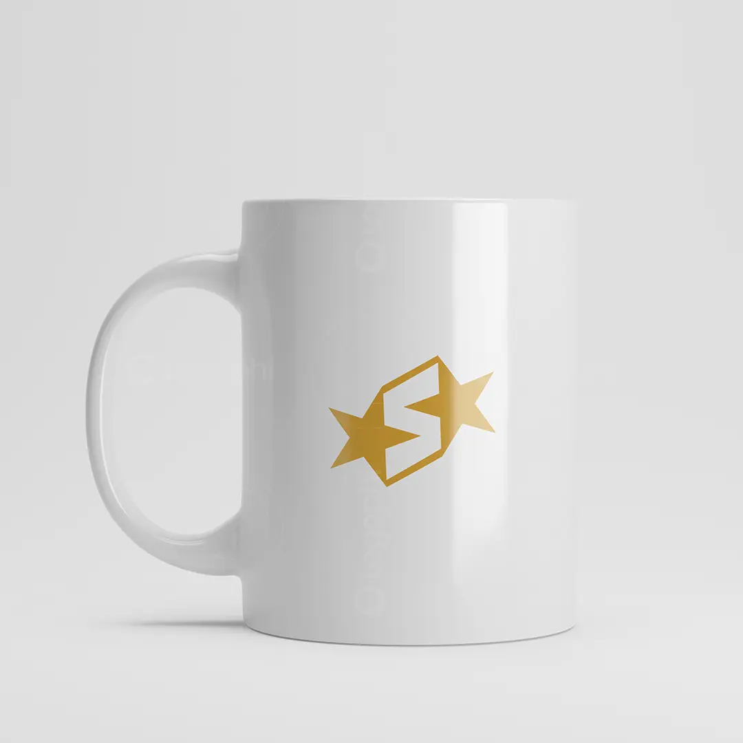 Letter S Stars Logo for sale Mug Mockup