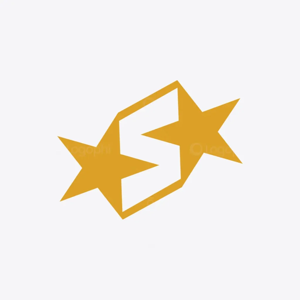 Letter S Two Star Logo for sale