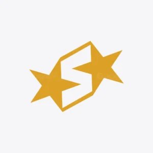 Letter S Two Star Logo for sale
