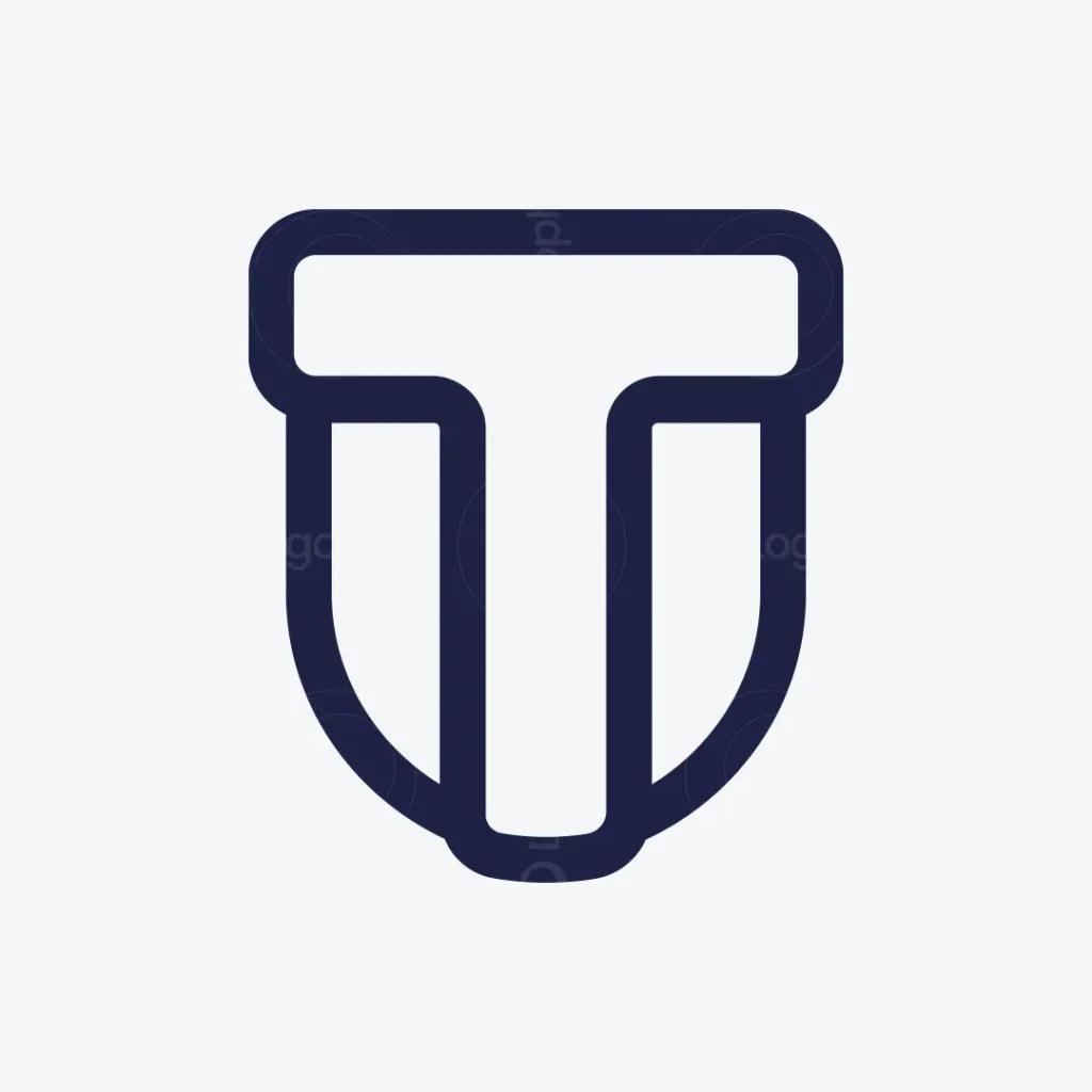 Letter T Shield Logo for sale
