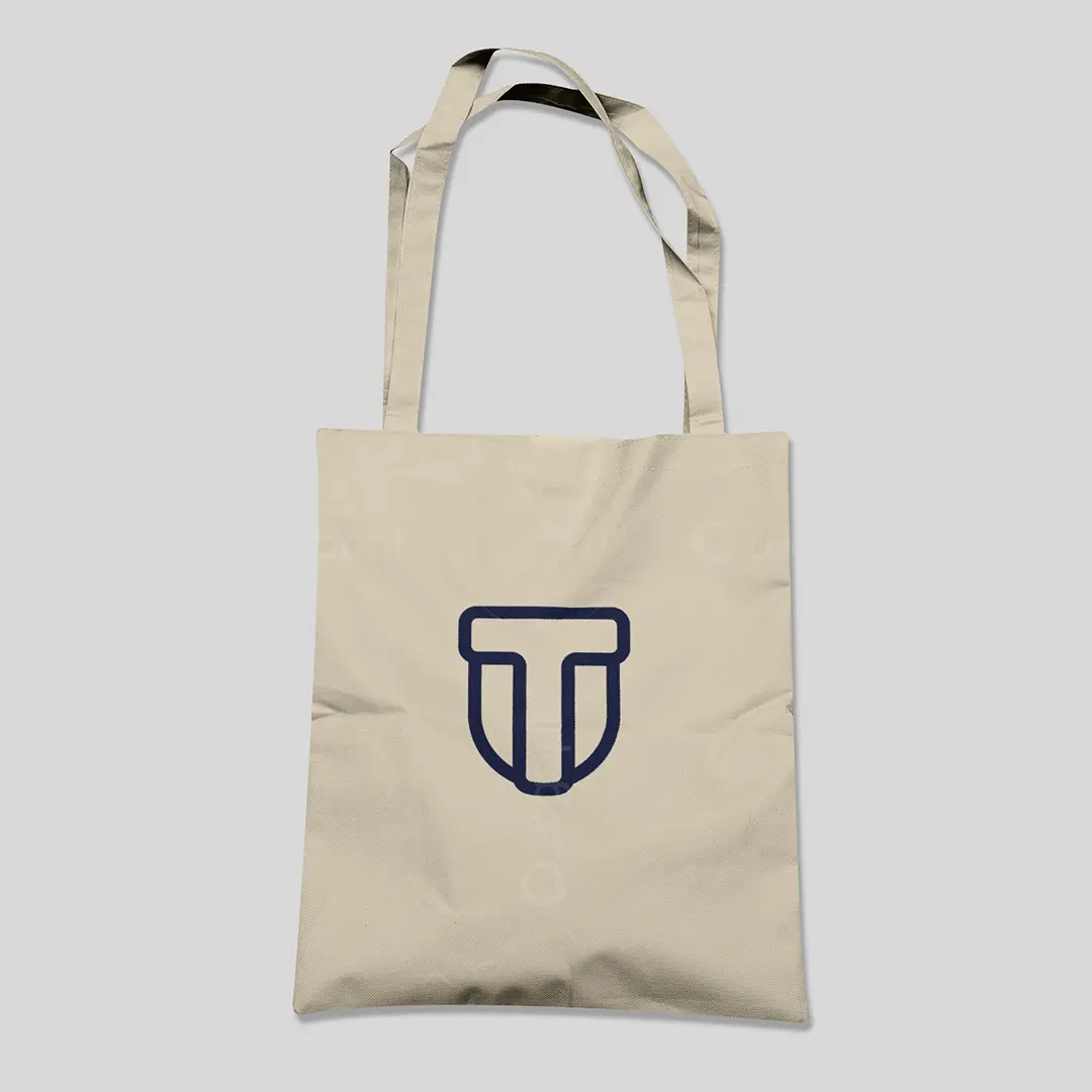 Letter T Shield Logo for sale Bag mockup