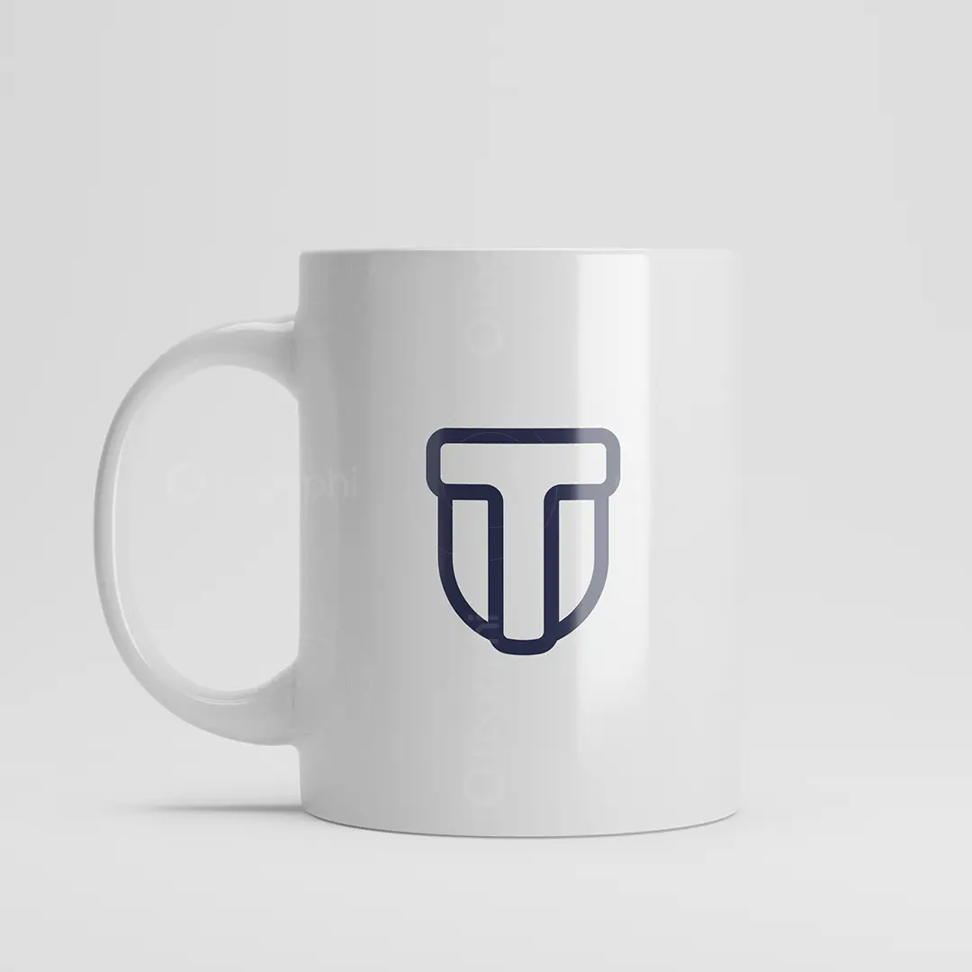 Letter T Shield Logo for sale Mug mockup