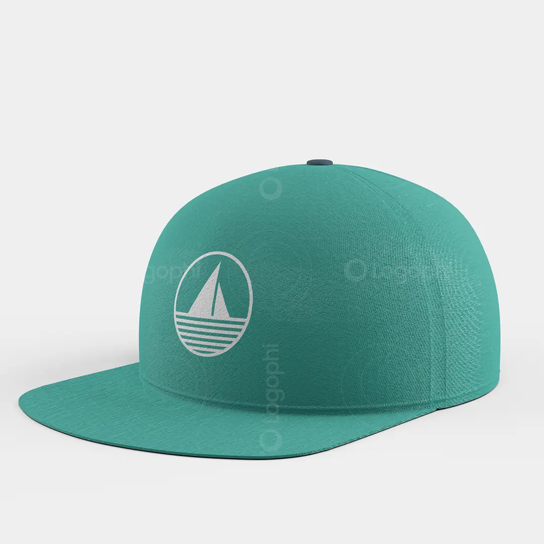 Minimal Sailboat Logo in Circle for sale Hat Mockup