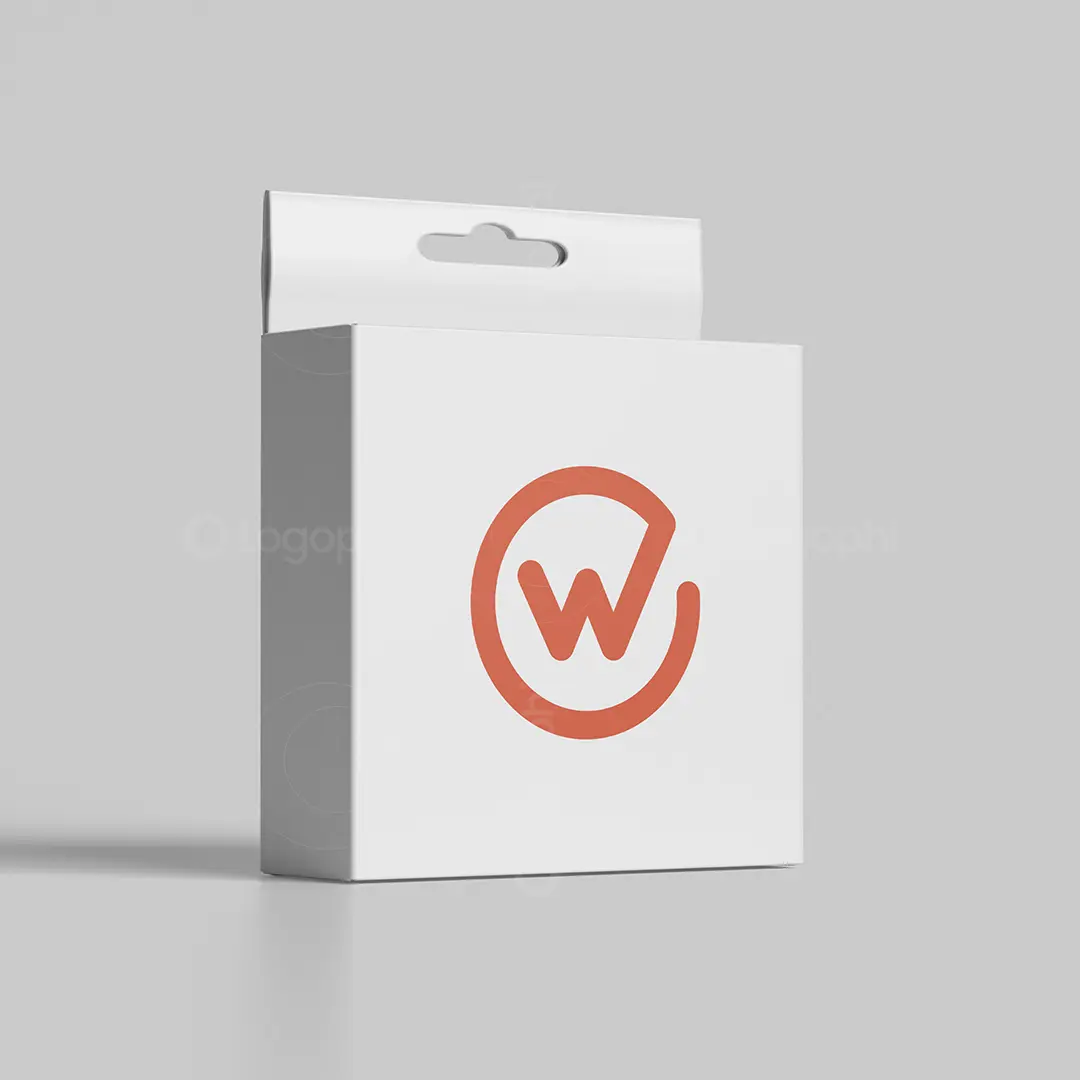 Modern Letter W Logo for sale Box Mockup