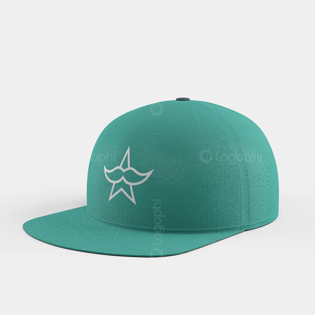 Mustache Star Logo for sale Hat Mockup