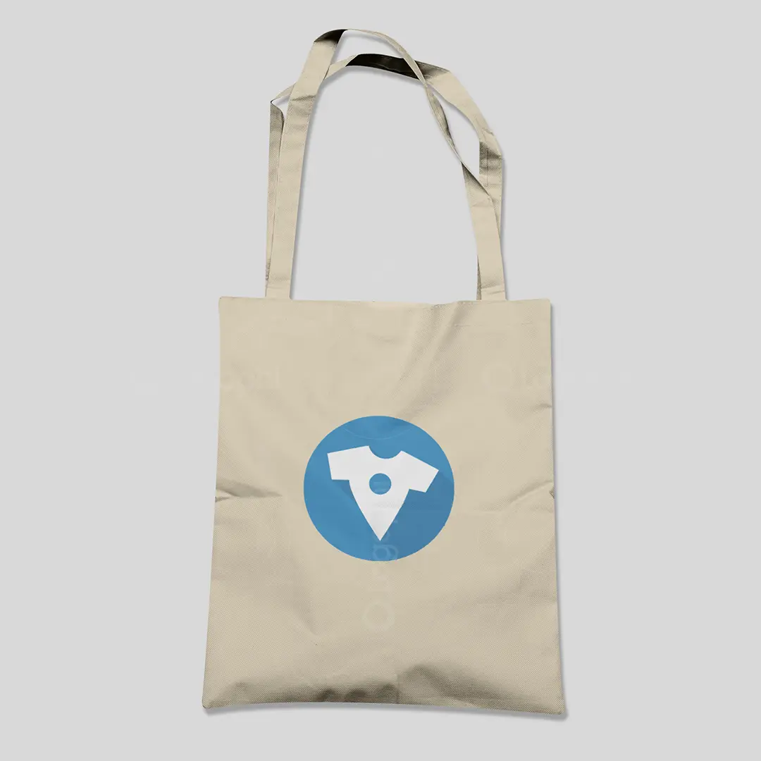Pin and T-Shirt Symbol Logo for sale Bag Mockup