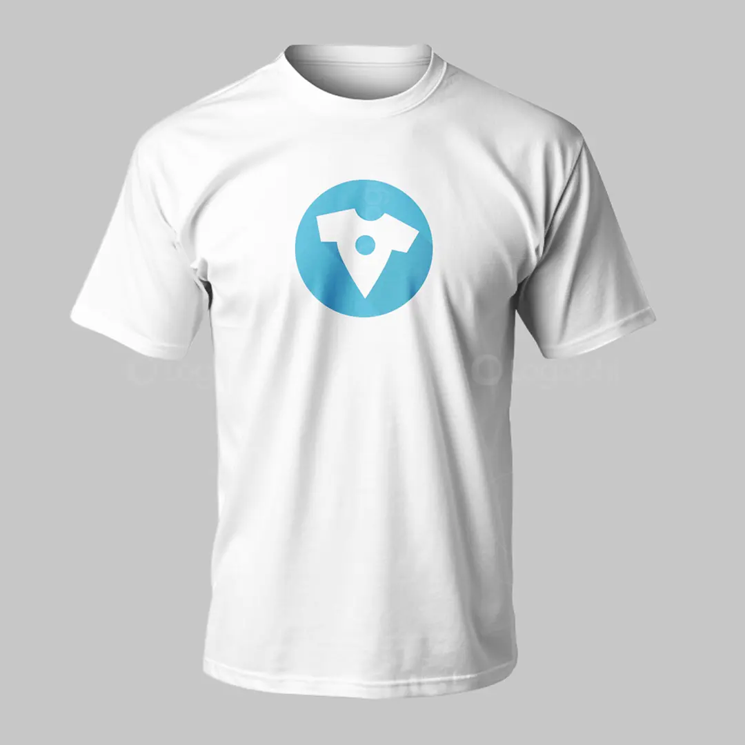Pin and T-Shirt Symbol Logo for sale Shirt Mockup