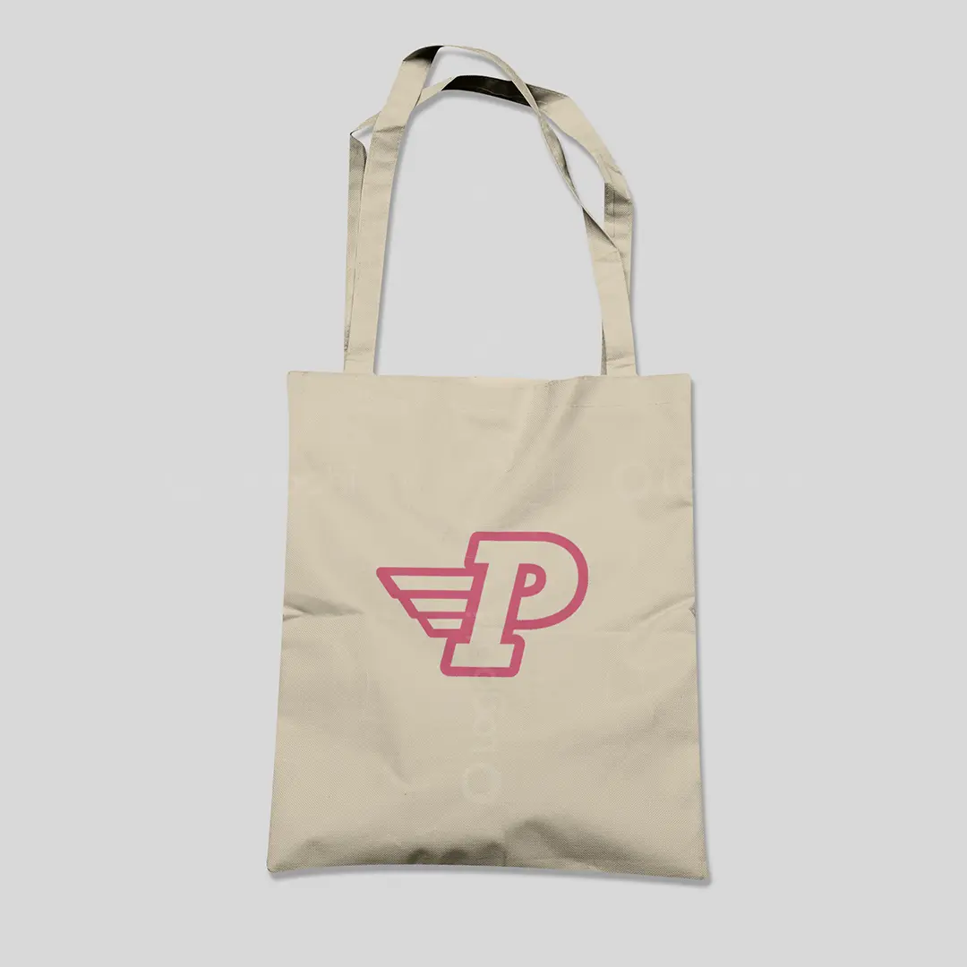 Power P Wings Logo for sale Bag Mockup