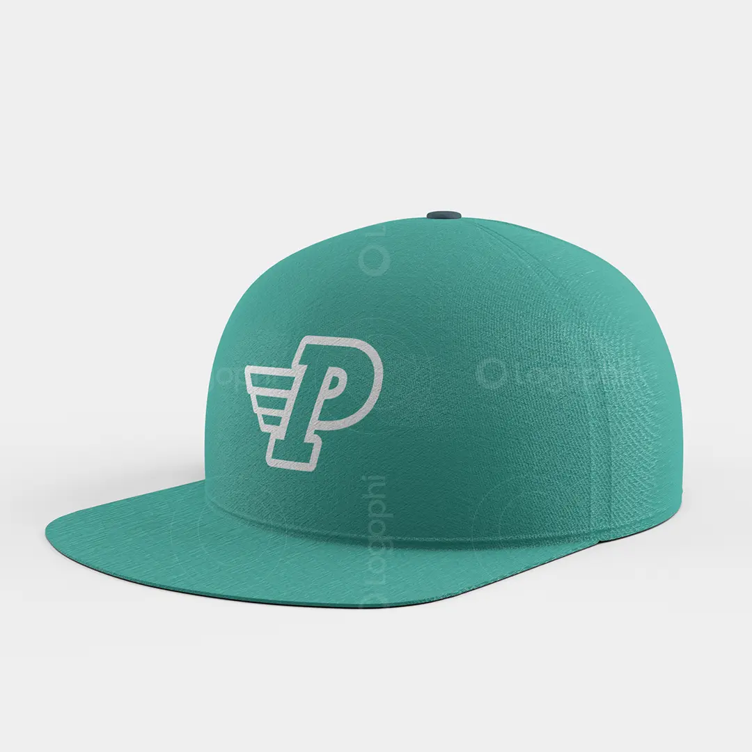 Power P Wings Logo for sale Hat Mockup