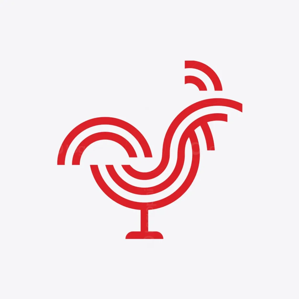Red Rooster Line Logo For sale