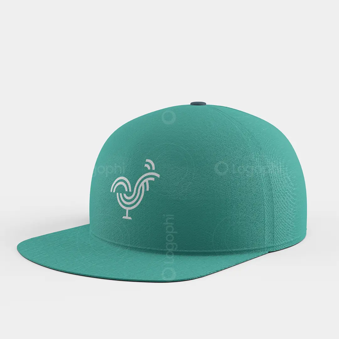 Red Rooster Line Logo For sale Hat Mockup