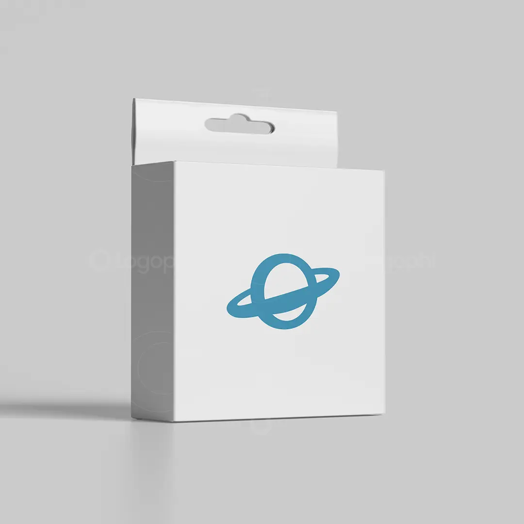 Saturn planet logo for sale Box Mockup