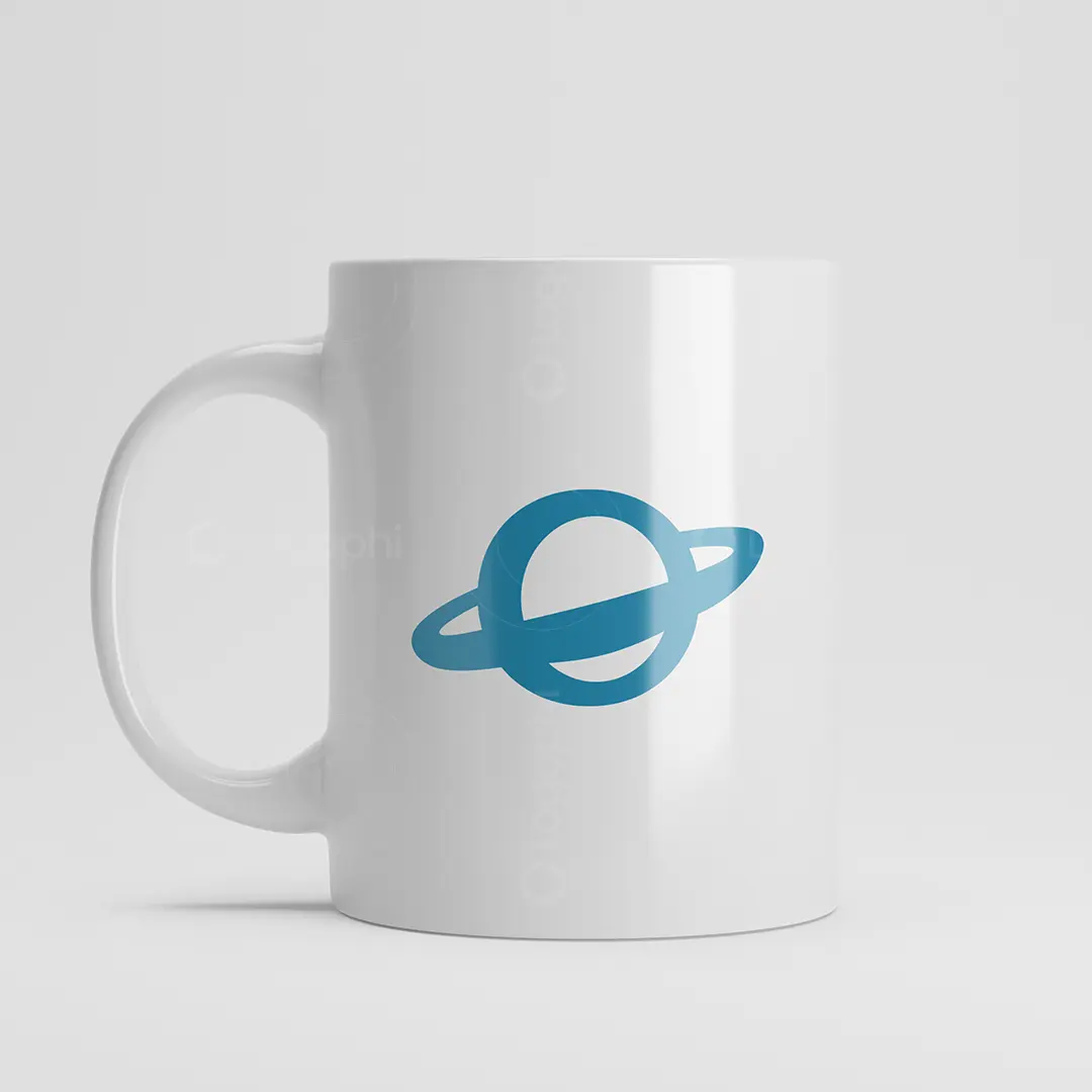 Saturn planet logo for sale Mug Mockup